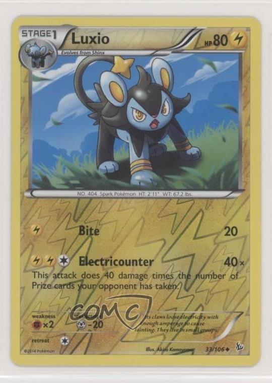 Luxio Reverse Foil Pokemon XY Flashfire #33
