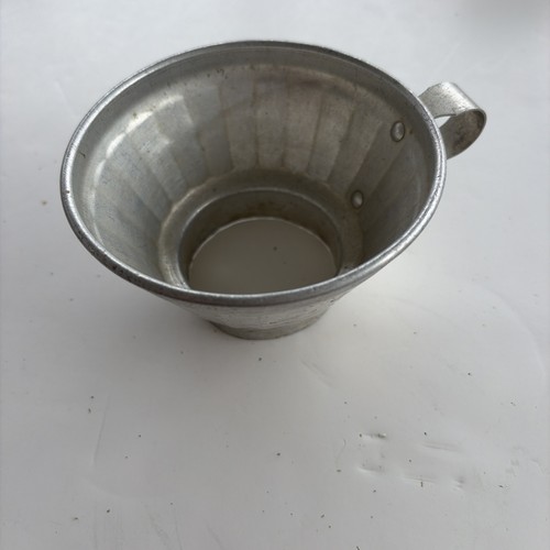 Vintage Aluminum Canning Mason Jar Funnel Finger Ring Handle Canning Funnel