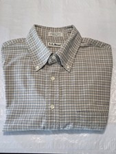 VTG LL Bean Single Needle Tailoring 16-36 Long Sleeve Button Down Shirt USA Made