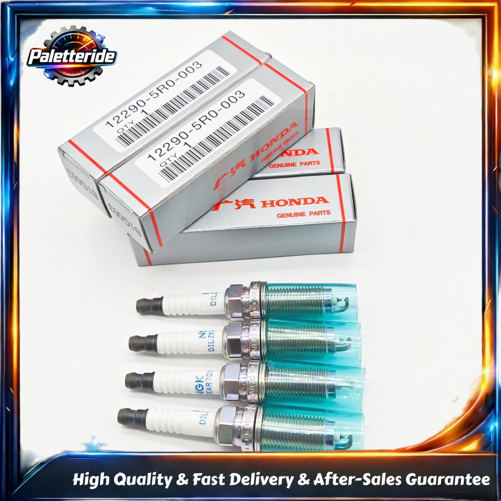 OEM 4Pcs NGK Laser Iridium Spark Plug 12290-5R0-003 fit 15-20 Honda Fit 1.5L L4