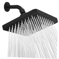 Shower Head - High Pressure Rain - Premium Midnight Black Matte 8 Inch Square