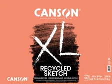 Canson XL Recycled Sketch Pad 18"X24"-Fold Over, 50 Sheets - 5A002ZWP-1H1DH