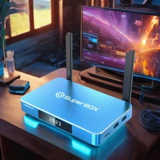 SuperBOX S6 Max Android TV Box 8K -NEW!-64GB Dual WiFi Bluetooth-Voice Remote