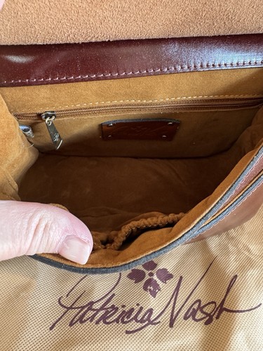 PATRICIA NASH British Tan Linny Saddle Crossbody Bag! - Picture 4 of 12