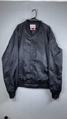 Phat Farm Jacket Mens 5XL Black Bomber Full Zip Padded Hip Hop Winter Warm