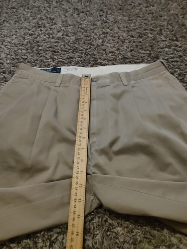 Polo Ralph Lauren Hammond Hose Herren 36x32 (eigentlich 34x31,5) beige Plissee Bündchen - Bild 10 von 11