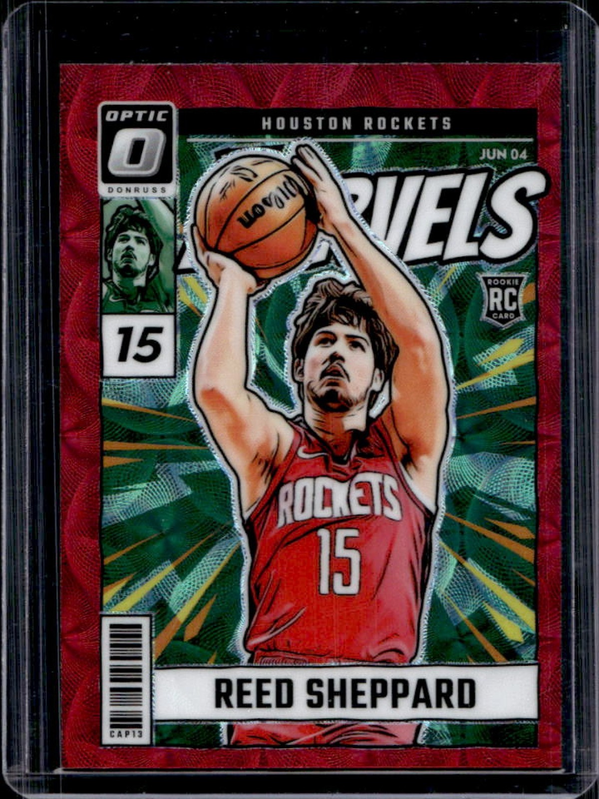 2024-25 Panini Donruss Optic Reed Sheppard Net Marvels RC Red International #4