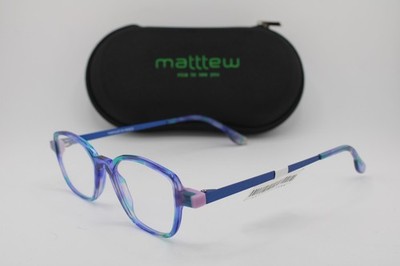 NEW MATTTEW ARAL 973 BLUE PINK GREEN AUTHENTIC FRAMES EYEGLASSES 44-18