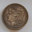 1884-S $1 Silver Morgan Dollar in Extra Fine XF Condition, Gray Color