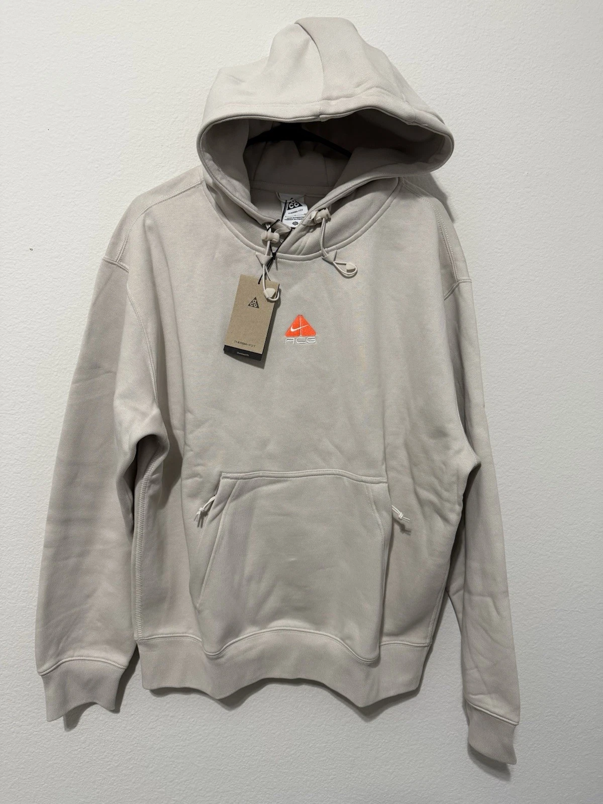 Nike ACG Therma-FIT Pullover Hoodie Light Orewood Brown Sz S DH3087 104 Unisex