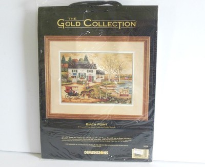 Dimensions Gold Collection new BIRCH POINT Cross Stitch Kit 3834 NIP Vtg SEALED