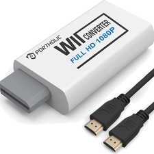 1080P Wii to HDMI Converter with Audio Jack - Easy Plug  Play Adapter