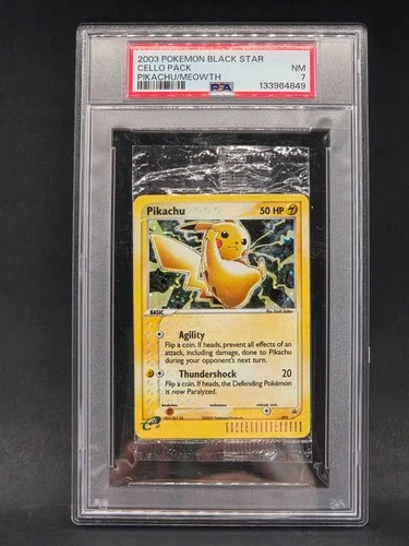 PSA 7 Pokémon Pikachu 012 Graded Promo Holo Card Black Star Sealed Cello Pack