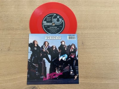 SCORPIONS - Passion Rules the Game - 7 / Red Vinyl Single `88 VG - UK Press. RAR