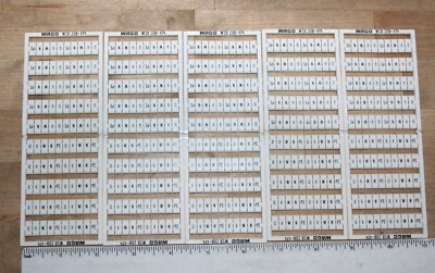 Wago 5 Pieces WSB 209-474 (500 labels) (U, V, W, N, PE) 3 phase markings