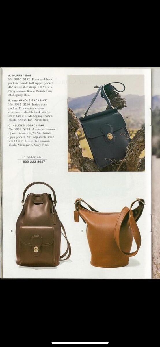 Vintage Coach Helen's Legacy Duffle Bucket Sac Glovetanned Vintage Coach Helen's Legacy Duffle Bucket Sac Glovetanned