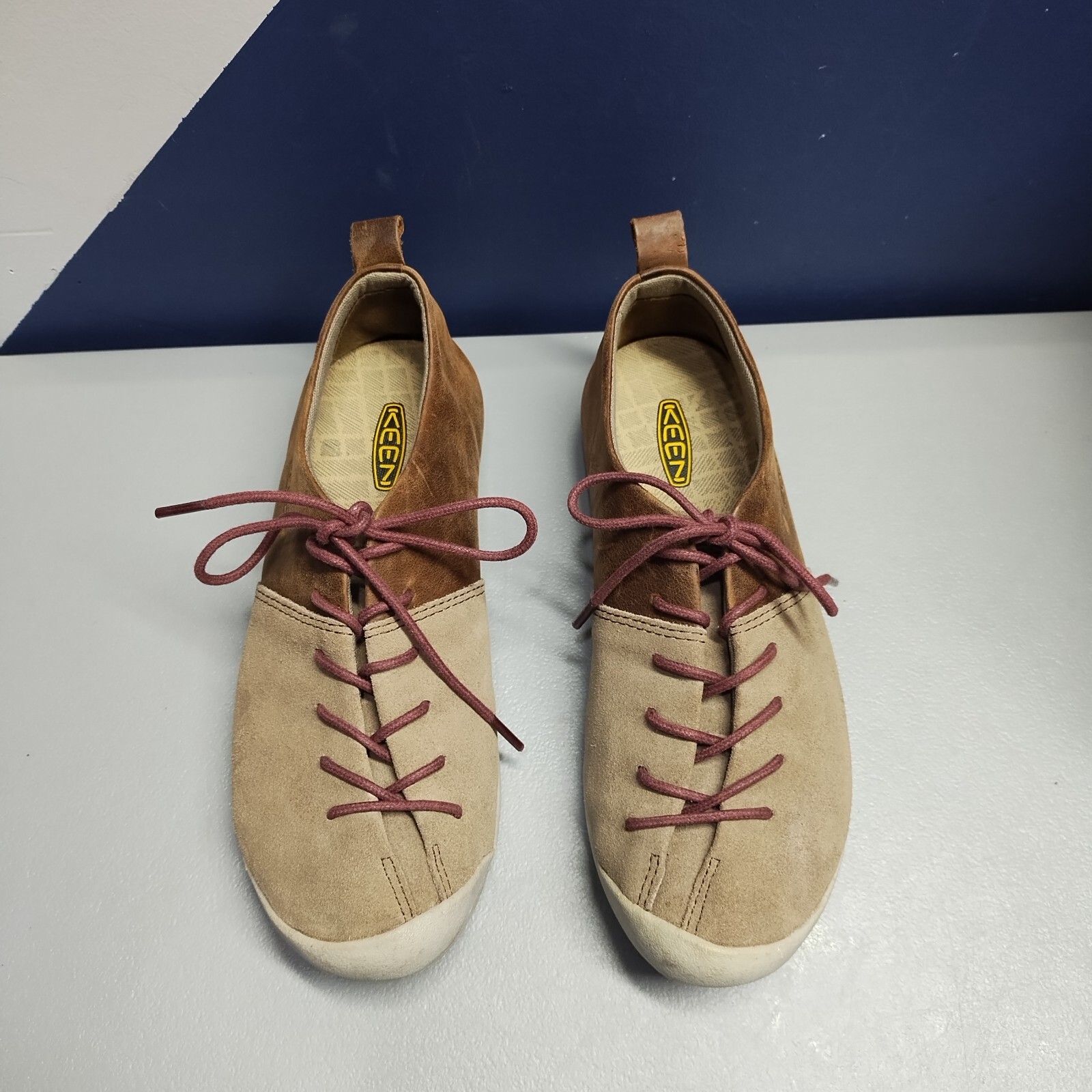 Scarpe sneakers KEEN taglio basso donna taglia 6 5 multi pelle scamosciata stringate 1015072