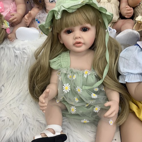 55CM 22in Soft Silicone Baby Bath Doll Toy Realistic Princess Toddler Beautiful - 第 1/6 張圖片