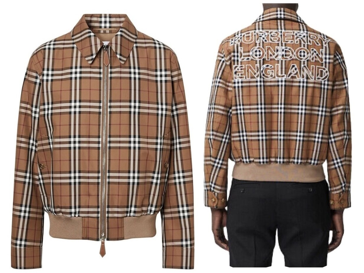 Burberry novacheck harrington Men's zip up Bomber collared Burberry novacheck harrington Men's zip up Bomber collared