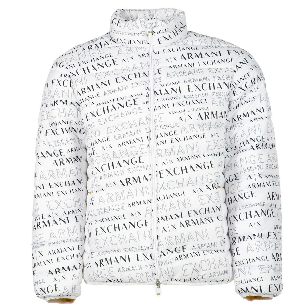 NWT : A|X ARMANI EXCHANGE Mens Logo Print Quilted Puffer Jacket