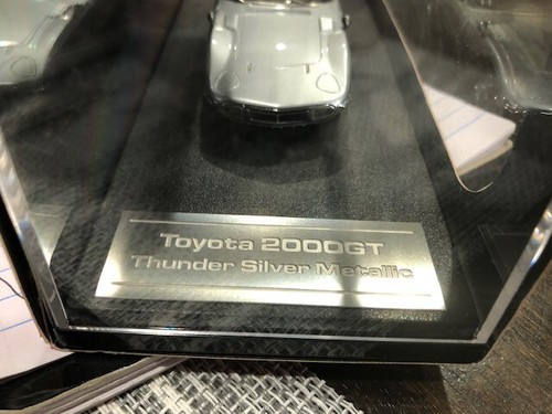 Mirage HPI 1/43 1970 Toyota 2000 GT SOLAR SILVER Model Car NEW IN THE BOX - Picture 2 of 2