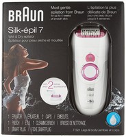 Braun Silk Epil 7 Wet/dry Legs And Body Epilator 7-521 Braun Silk Epil 7 Wet/dry Legs And Body Epilator 7-521