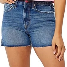 Juicy Couture Women's Denim Blue Shorts Mid Rise Anna Relaxed Size 31