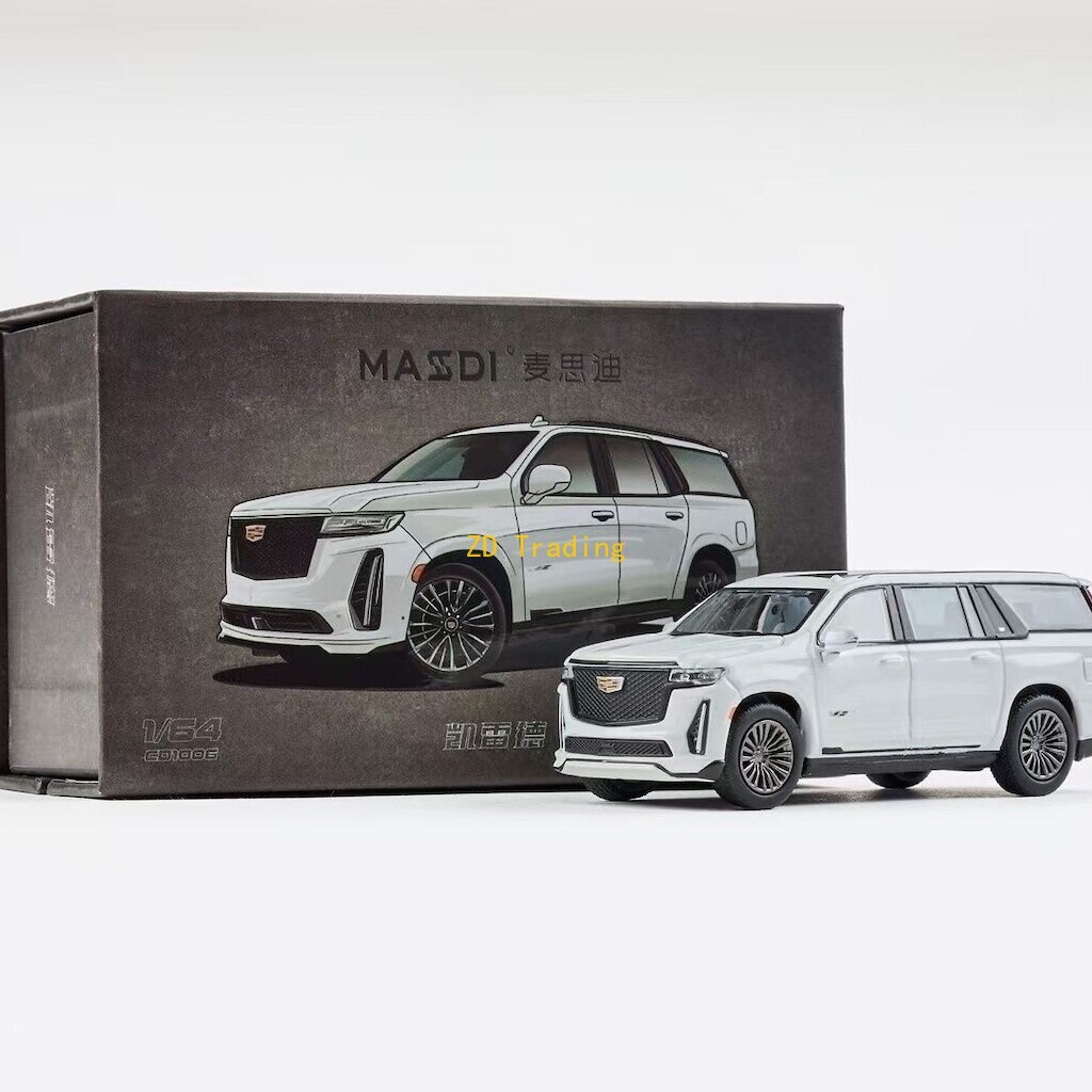 Masdi 1:64 White Escalade Full Size SUV Sports Model Diecast