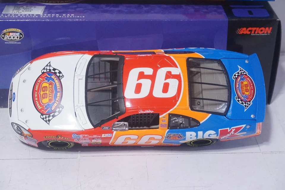 2000 DARRELL WALTRIP #66 BIG-KMART ROUTE 66 FORD TAURUS 1:24 Action Racing - Изображение 3 из 4
