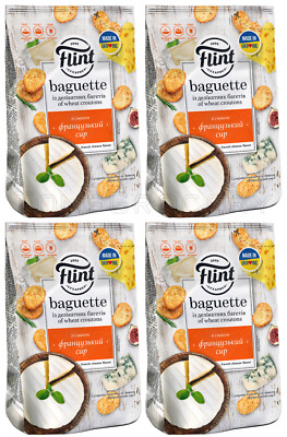 4 FLINT BAGUETTE FRENCH CHEESE Flavor Baked Bread Crisps Beer Snacks 90g 3.1oz