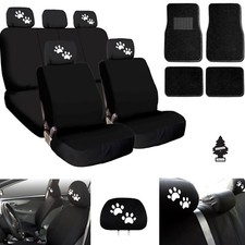 For Chevrolet Paws Seat Covers and Floor Mats Set Universal Fit Full Set