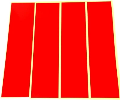 ROTE REFLEKTIERENDE STREIFEN VINYL/BAND 8"" x 2"" klebrige Rückseite, Handwerk, Schilder, Sicherheit.