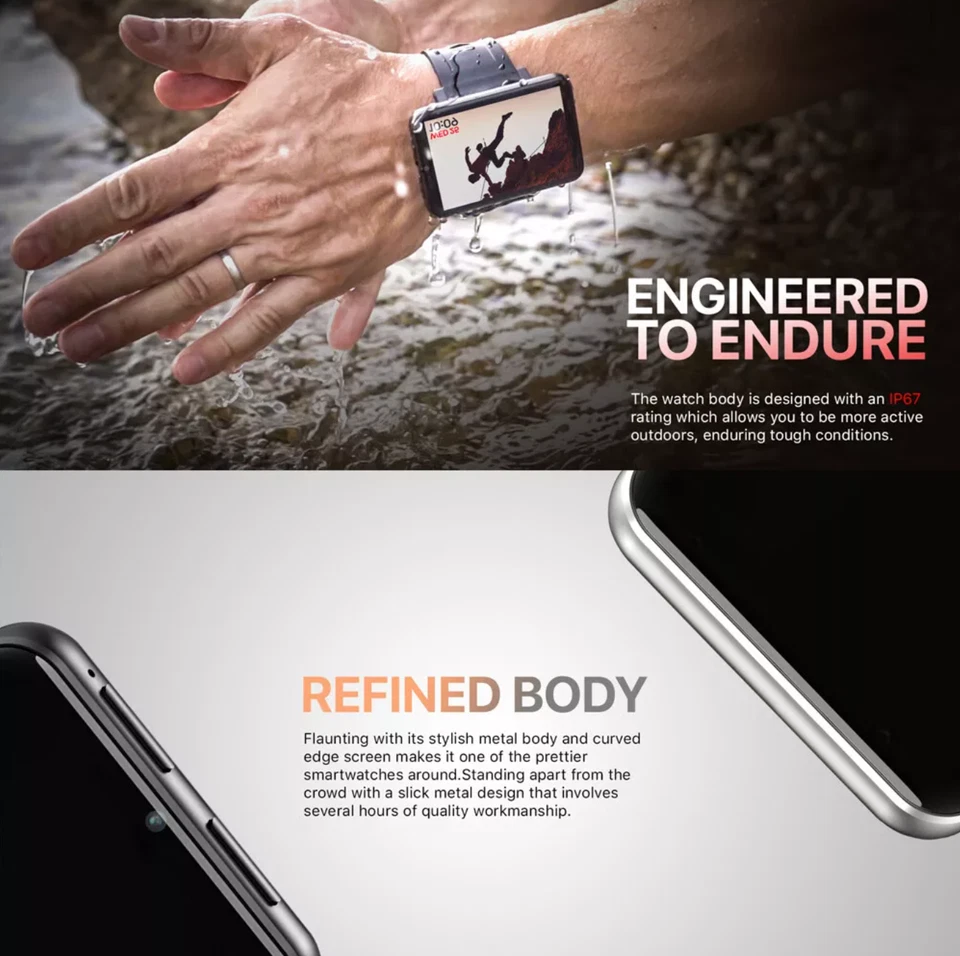 4G Smart Watch for Men Women 5MP Camera Touch Screen 2.86"Inch Screen Android - Image 4 of 4