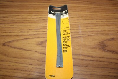 MASCOT PRECISION TOOLS jewelers series #H105A 105a pocket hacksaw blades 3 pack