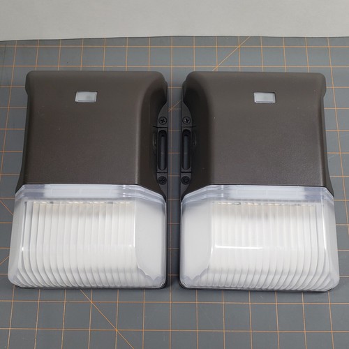 (Lot of 2) Brentwood LED 9 inch Bronze Wall Pack, MaxLite - Picture 2 of 6