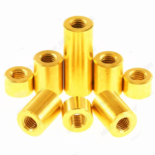 Fine Thread Brass Lengthen Round Nuts Standoff Spacer Pillar M10 M12 - Picture 5 of 12