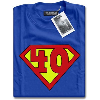 NEU Super 40 Jahre 40. Geburtstag Party Top Superheld Geschenk T-Shirt