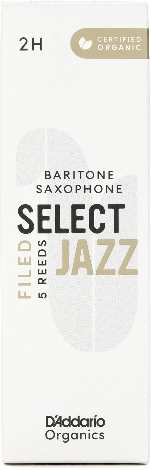 Трости для баритон-саксофона DAddario Organics Select Jazz - 2 твердых (5 упаковок)