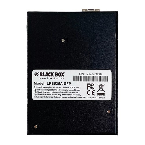Black Box Gigabit LPS535A-SFP Poe+ Pse Media Converter NO Power Supply - Afbeelding 9 van 10