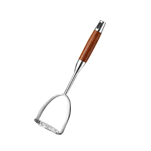 Kartoffelstampfer Edelstahl Kartoffel Stampfer Küche Potato Masher Mit Holzgriff - Bild 8 von 12