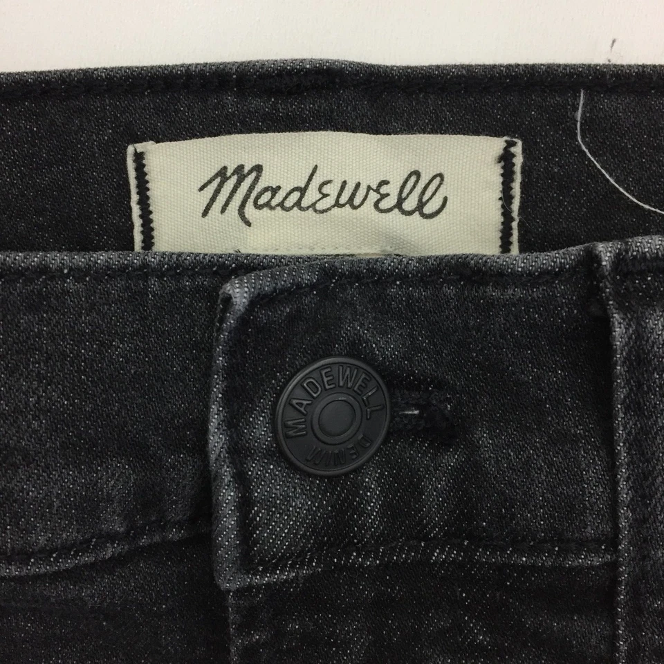 MADEWELL The Perfect Vintage Crop High Waist Black/Gray Wash Jeans Womens sz 23 - Image 2 of 4