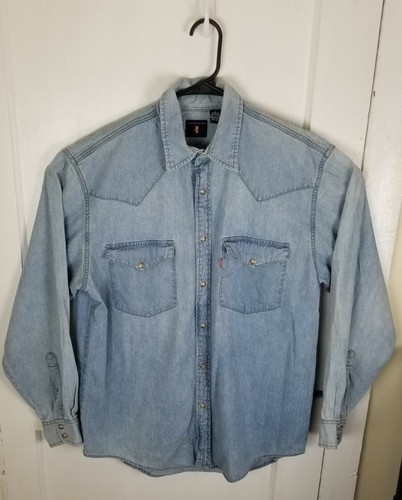 Levis Vintage Shirt Red Tab Blue Denim 