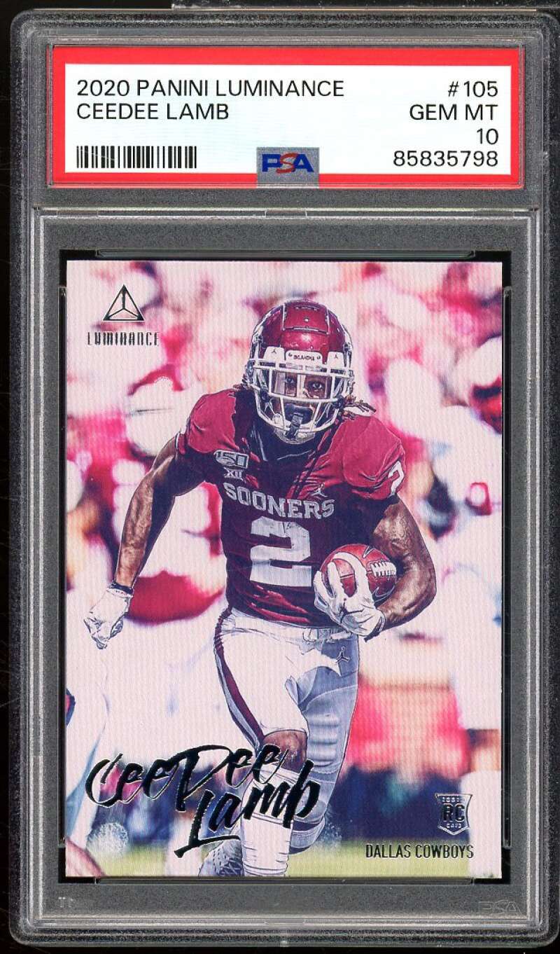 CeeDee Lamb Rookie Card 2020 Panini Luminance #105 PSA 10