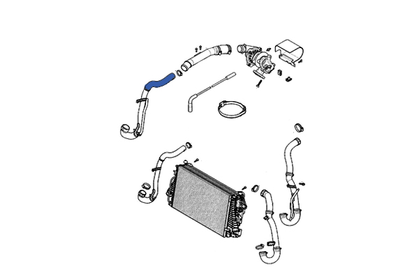 TUBO MANICOTTO INTERCOOLER Aria Turbo Opel Astra J 1.7 CDTi 13265280 1302123 EUR 103,90
