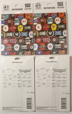 NEW Sealed 1998 MLB Baseball 8 Party Invitations with Envelopes Hallmark Party