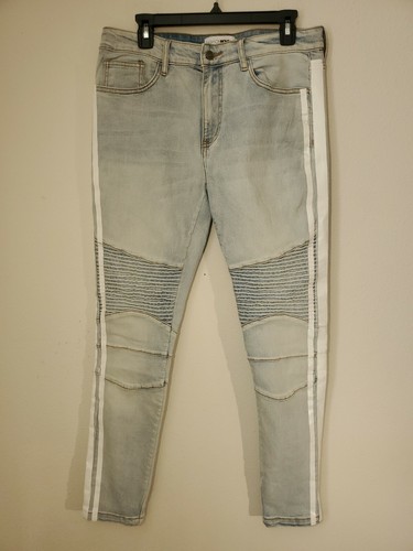 White Striped Tuxedo Jeans 33x31 | eBay