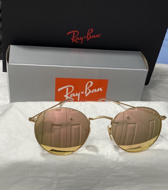 ray ban copper flash round