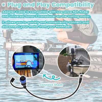 us2 compatible fish finders Minn Kota 1852060 Mkr-us2-10 Adapter Cable