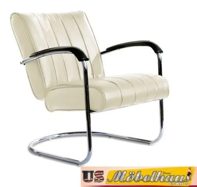 LC-02 Off/White Bel Air Meubles Swing Chair Diner Salon Fauteuil Relax USA - Photo 1/4
