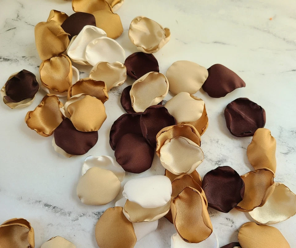 100 лепестков роз богемное нейтральный бежевый цветок лепестки Western осени свадебный декор я делаю - Изображение 4 из 4